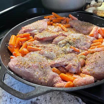 17-Inch Multi-Function Cast Iron Griddle and Skillet Pan