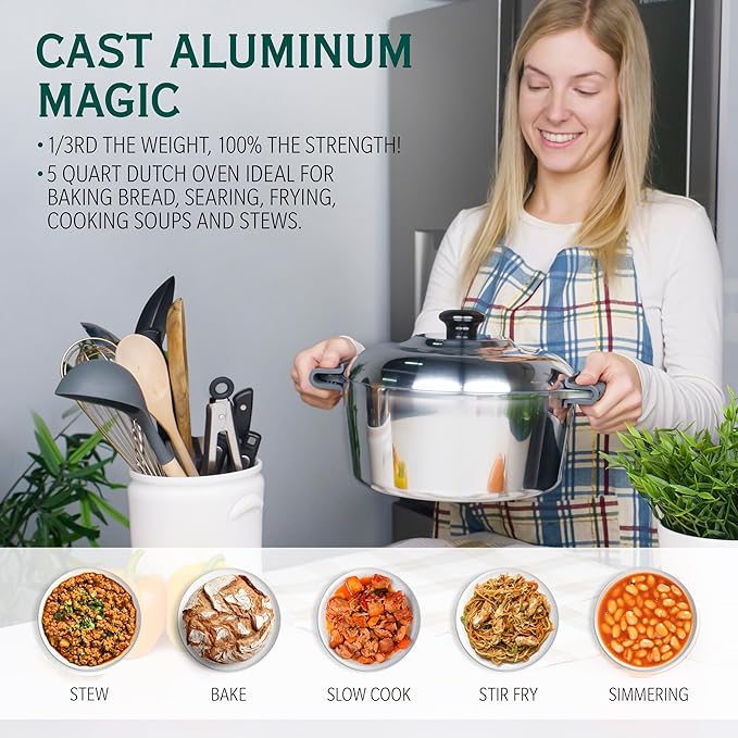 5 Quarts Round Dutch Oven with Lid