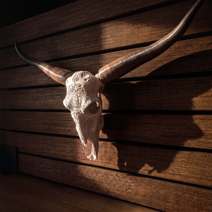 ADG42 Decorative Steer Skull and Horns Western Wall Decor